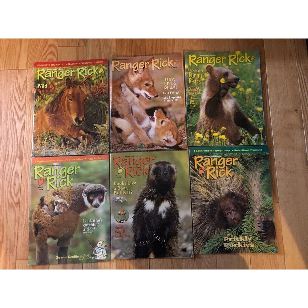 Ranger Rick 2004 Magazine Lot of 6 National Wildlife Federation